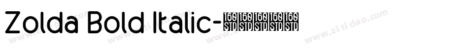 Zolda Bold Italic字体转换